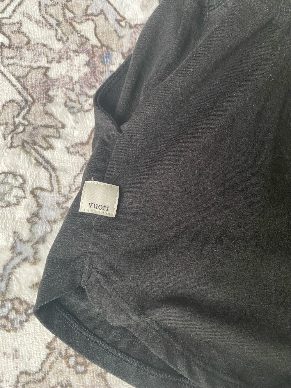 Vuori Black Women's High RiseAthletic Drawstring Shorts - Picture 3 of 3